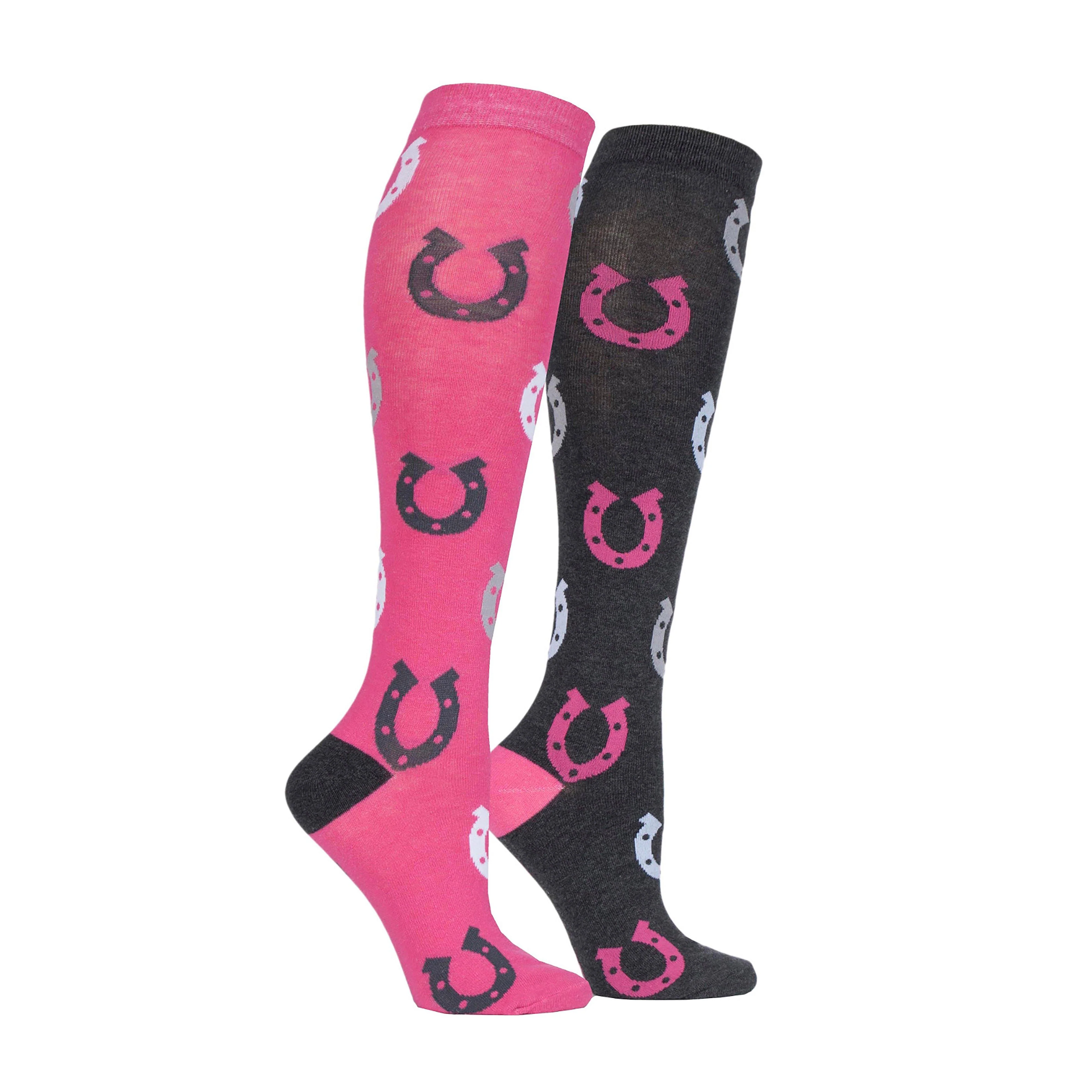 StormBloc® Equestrian Kids Horseshoe Socks 2 Pack Cerise - Image 2