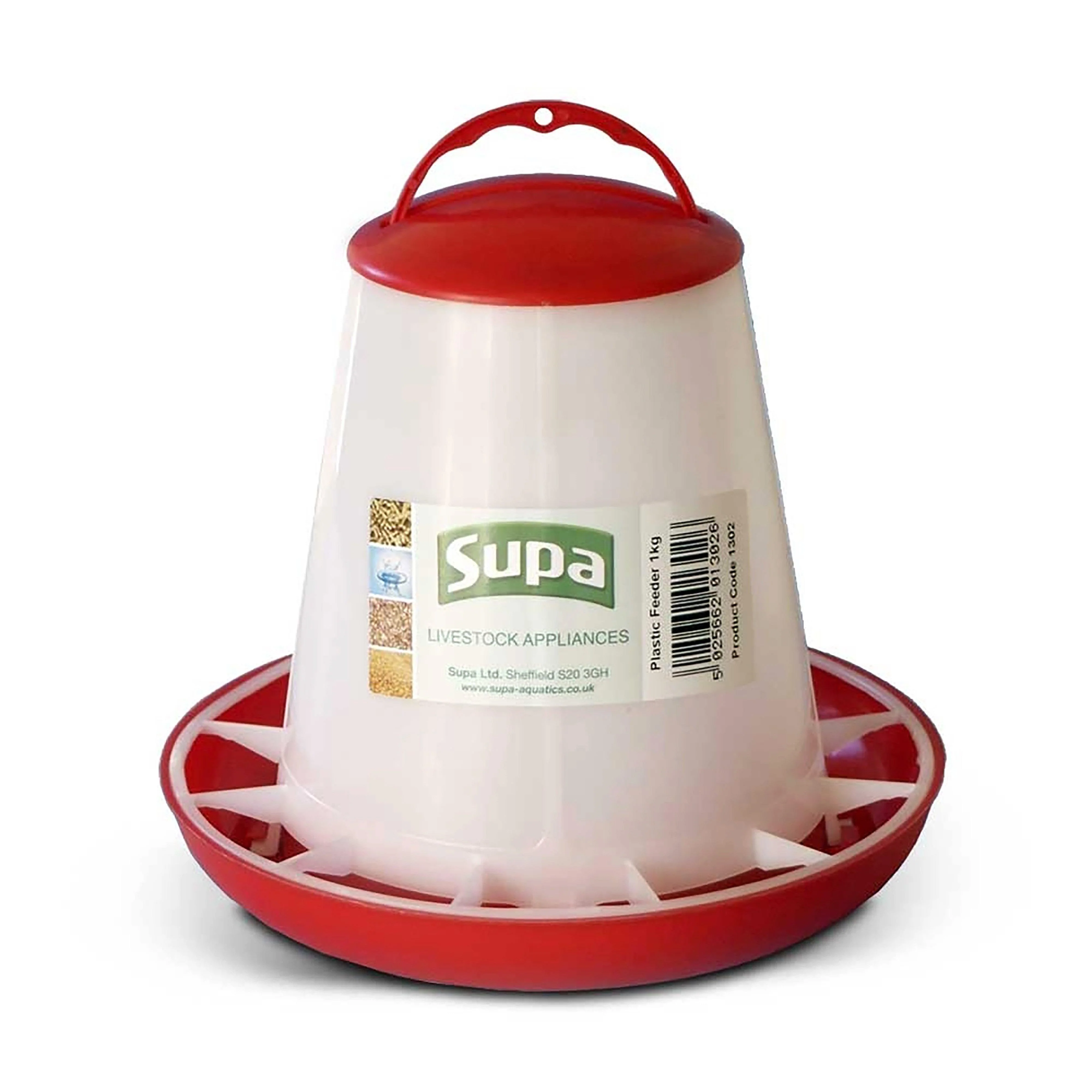 Supa Poultry Feeder Red/White - Image 2