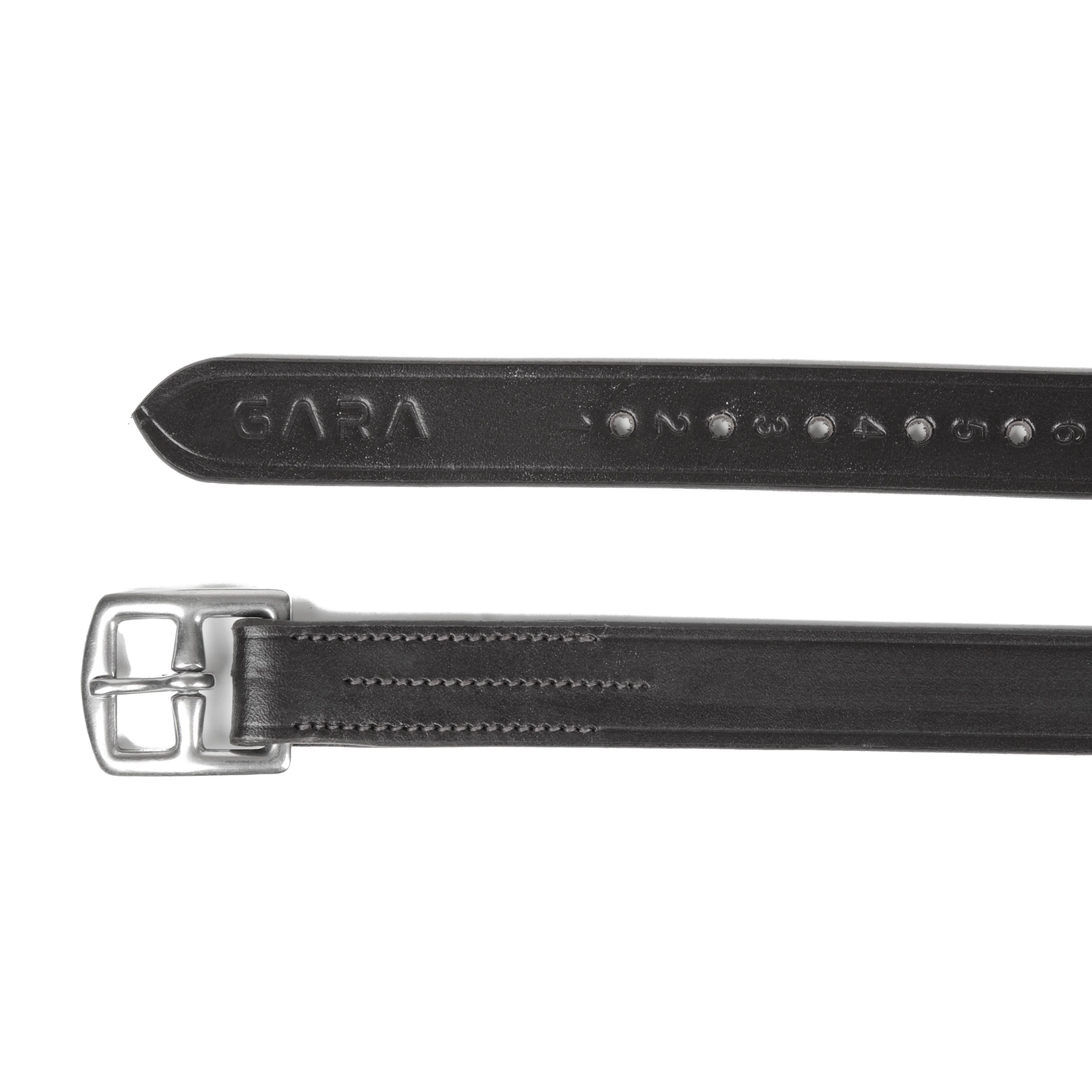 GARA Stirrup Leathers Black 54" - Image 4