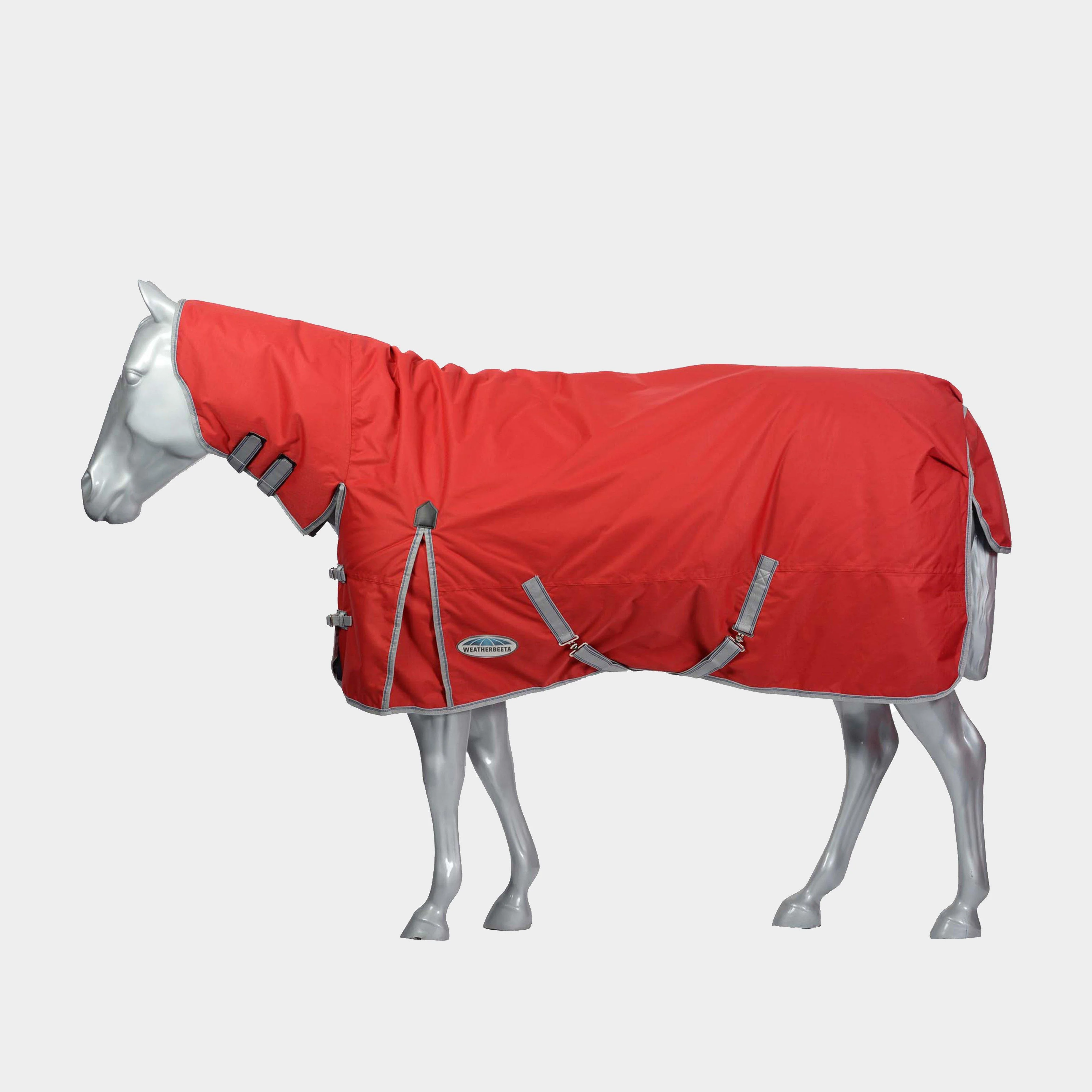 ComFiTec Classic 100g Medium/Lite Weight Combo Turnout Rug Red/Silver/Navy - Image 4