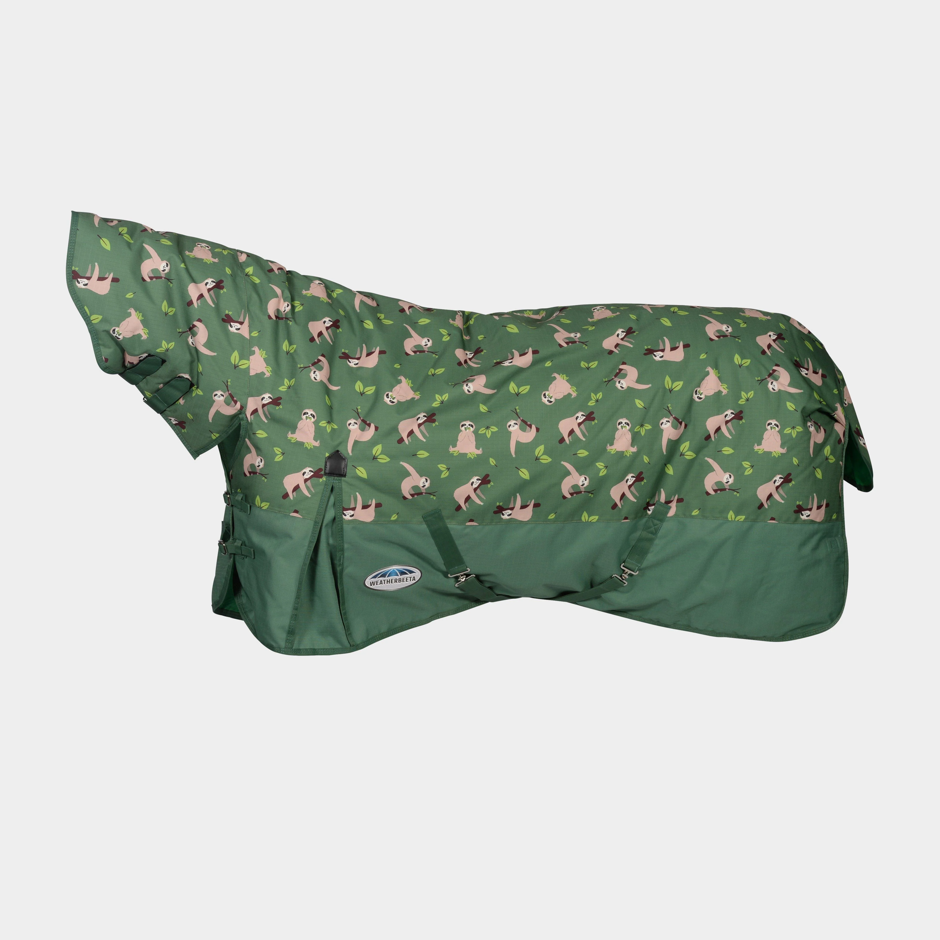ComFiTec Essential 220g Medium Weight Combo Neck Turnout Rug Sloths - Image 2