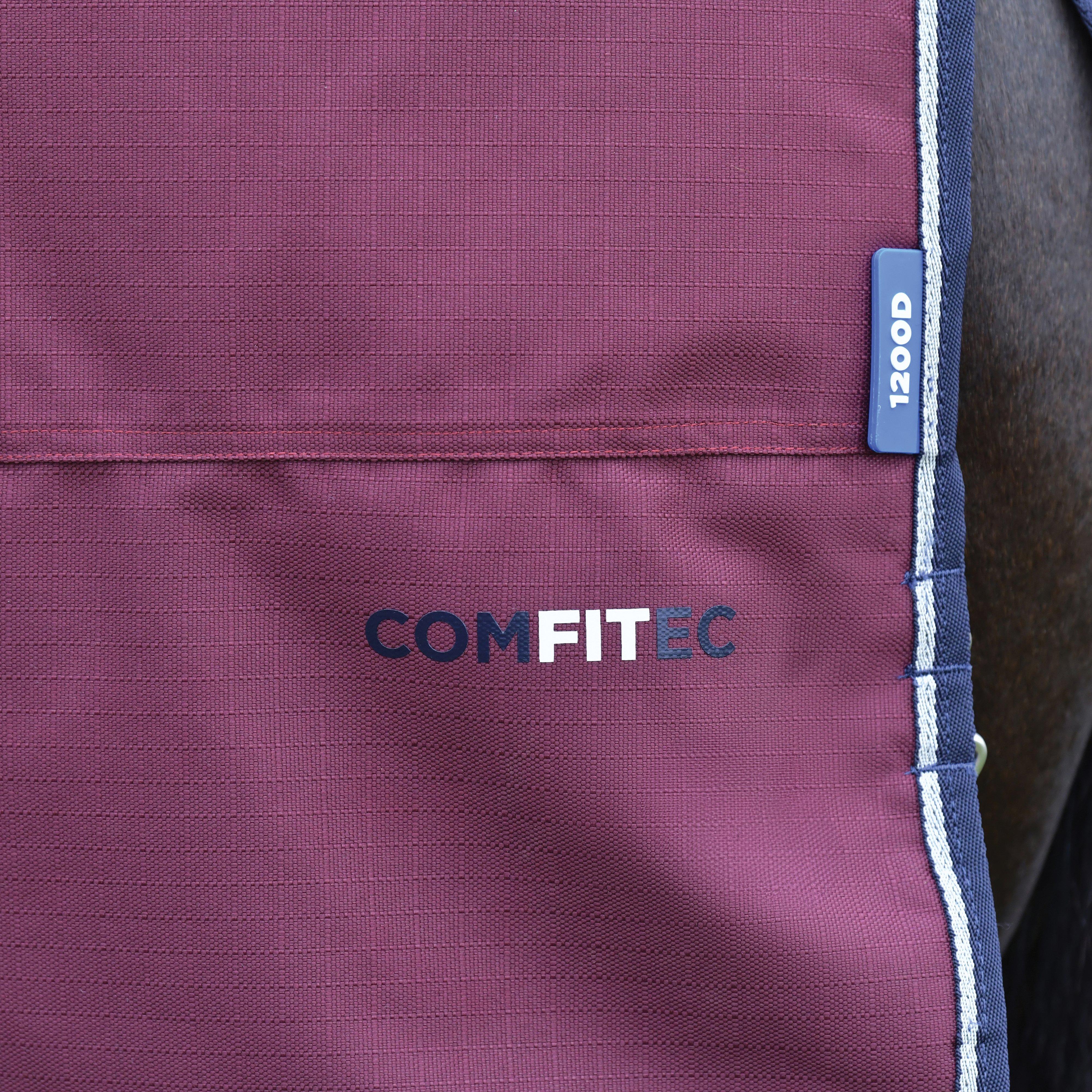 ComFiTec Essential Detach-A-Neck 220g Turnout Rug Burgundy - Image 7