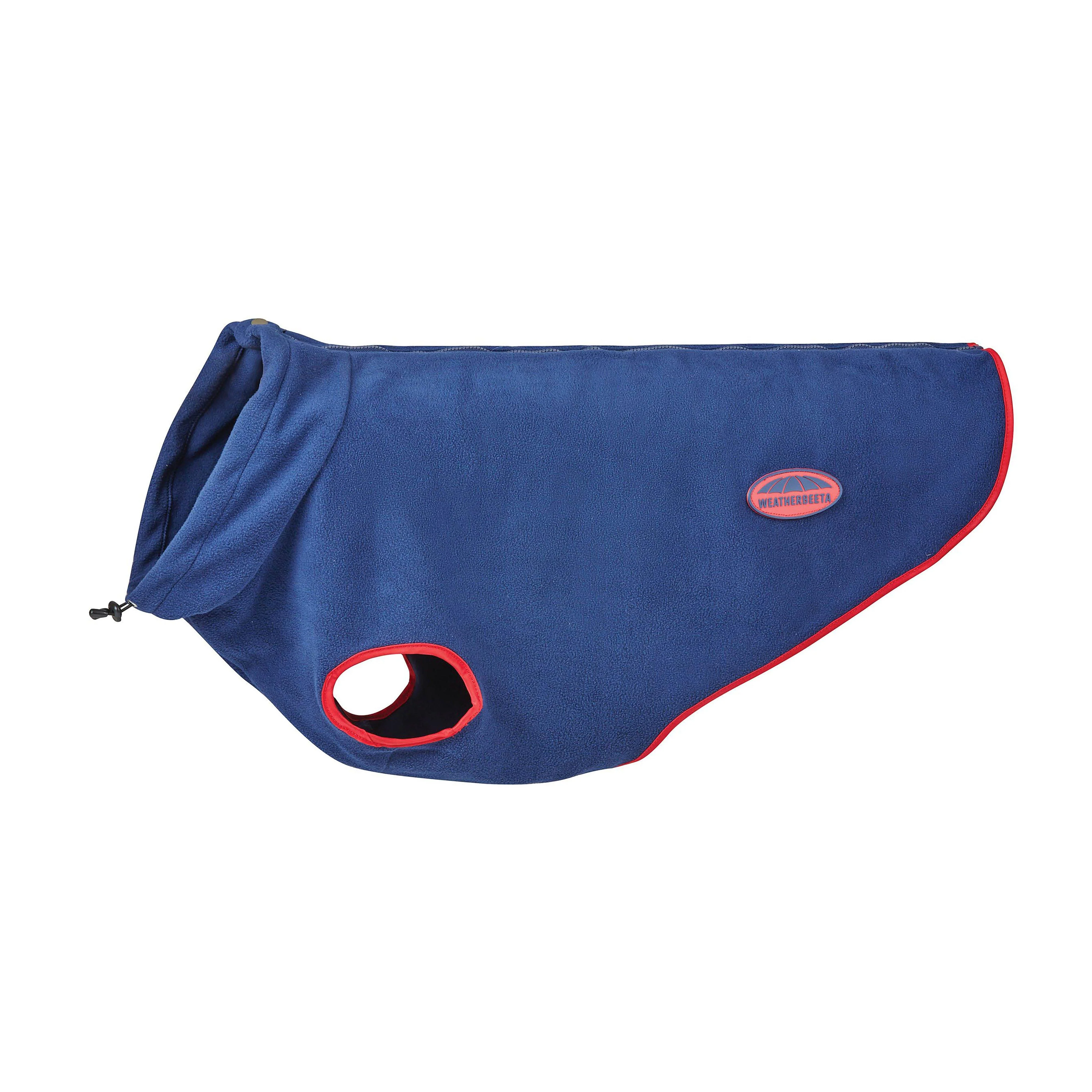 ComFiTec Fleece Zip Dog Coat Navy/Red - Image 3