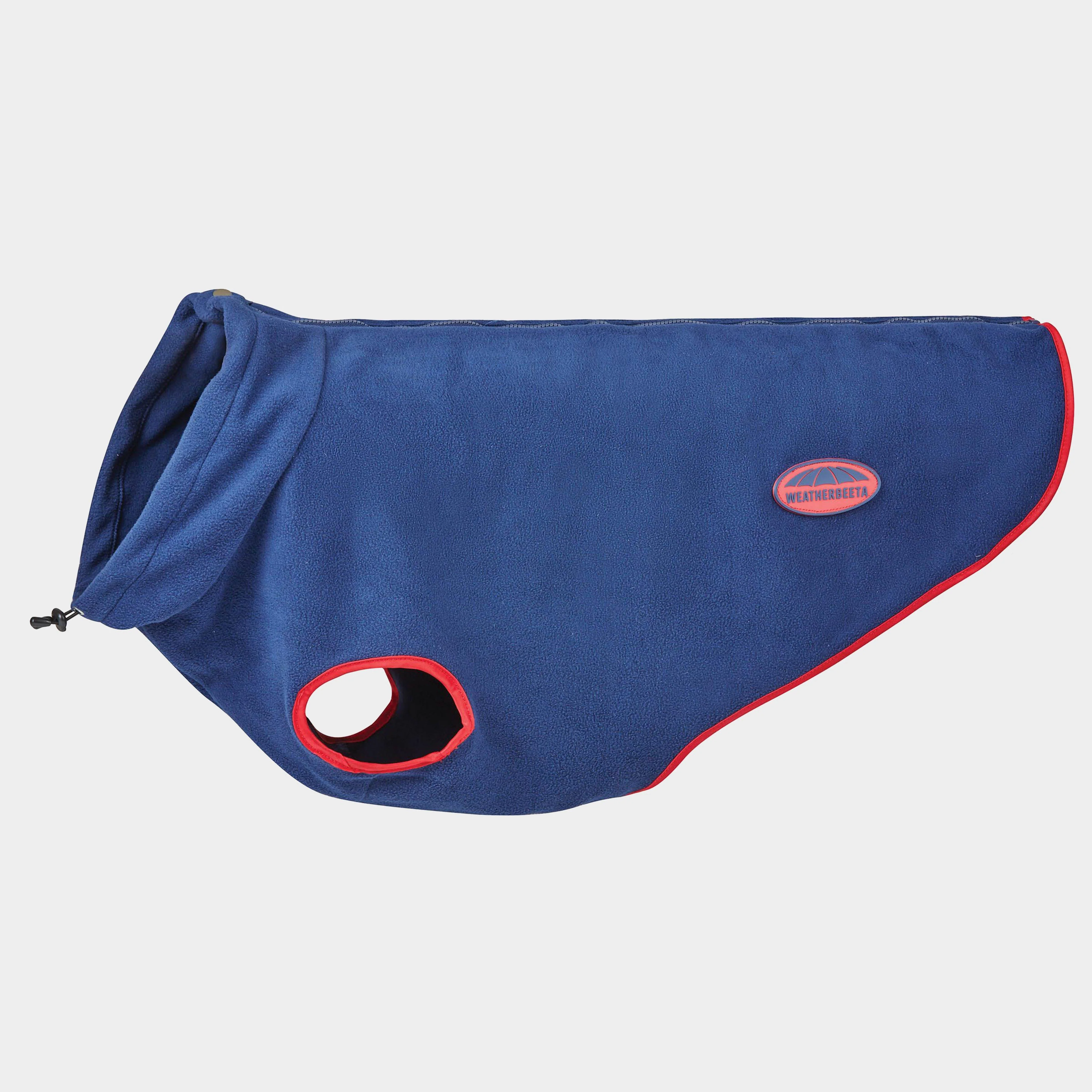ComFiTec Fleece Zip Dog Coat Navy/Red - Image 6