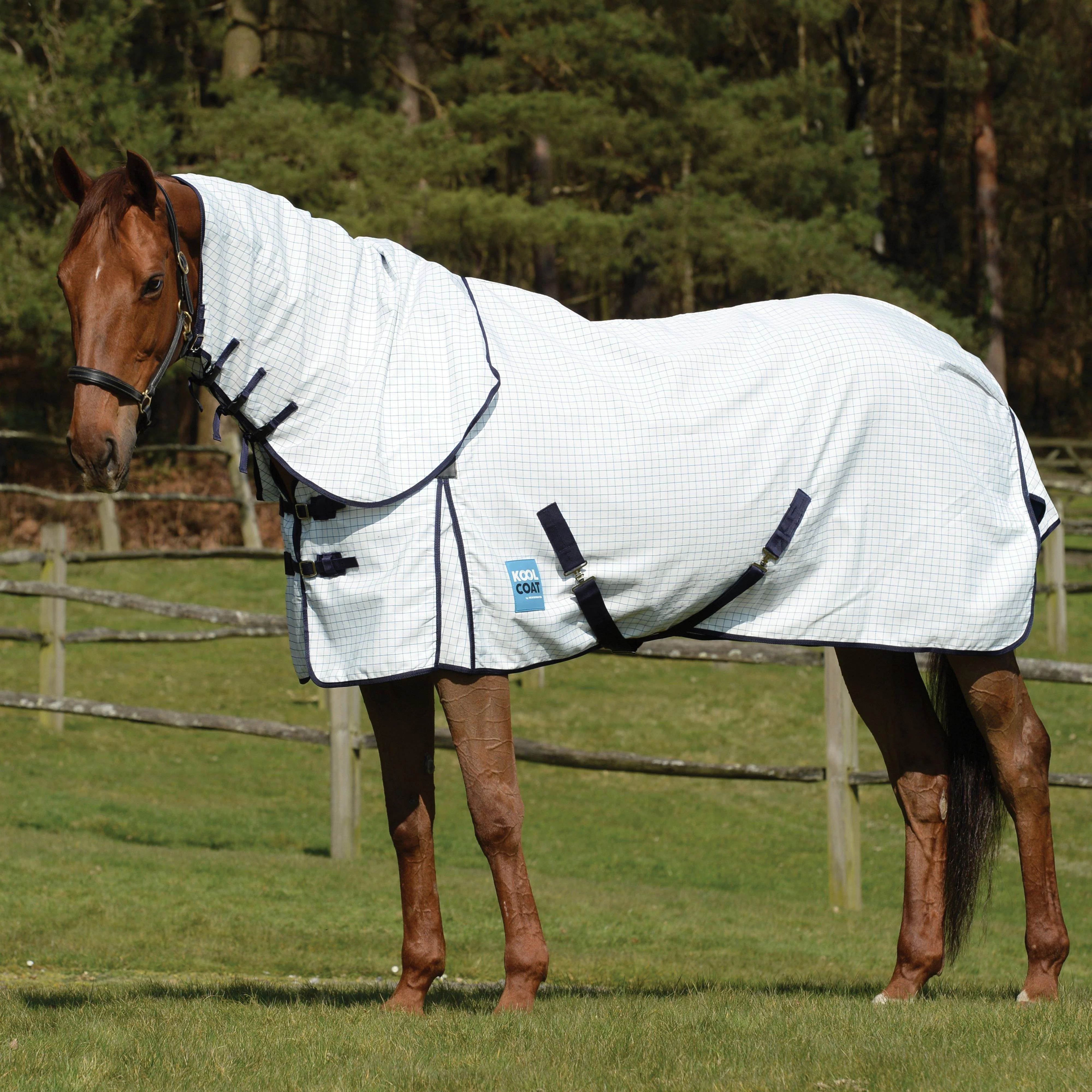 Kool Coat Classic III Combo Neck Sheet White/Navy - Image 5
