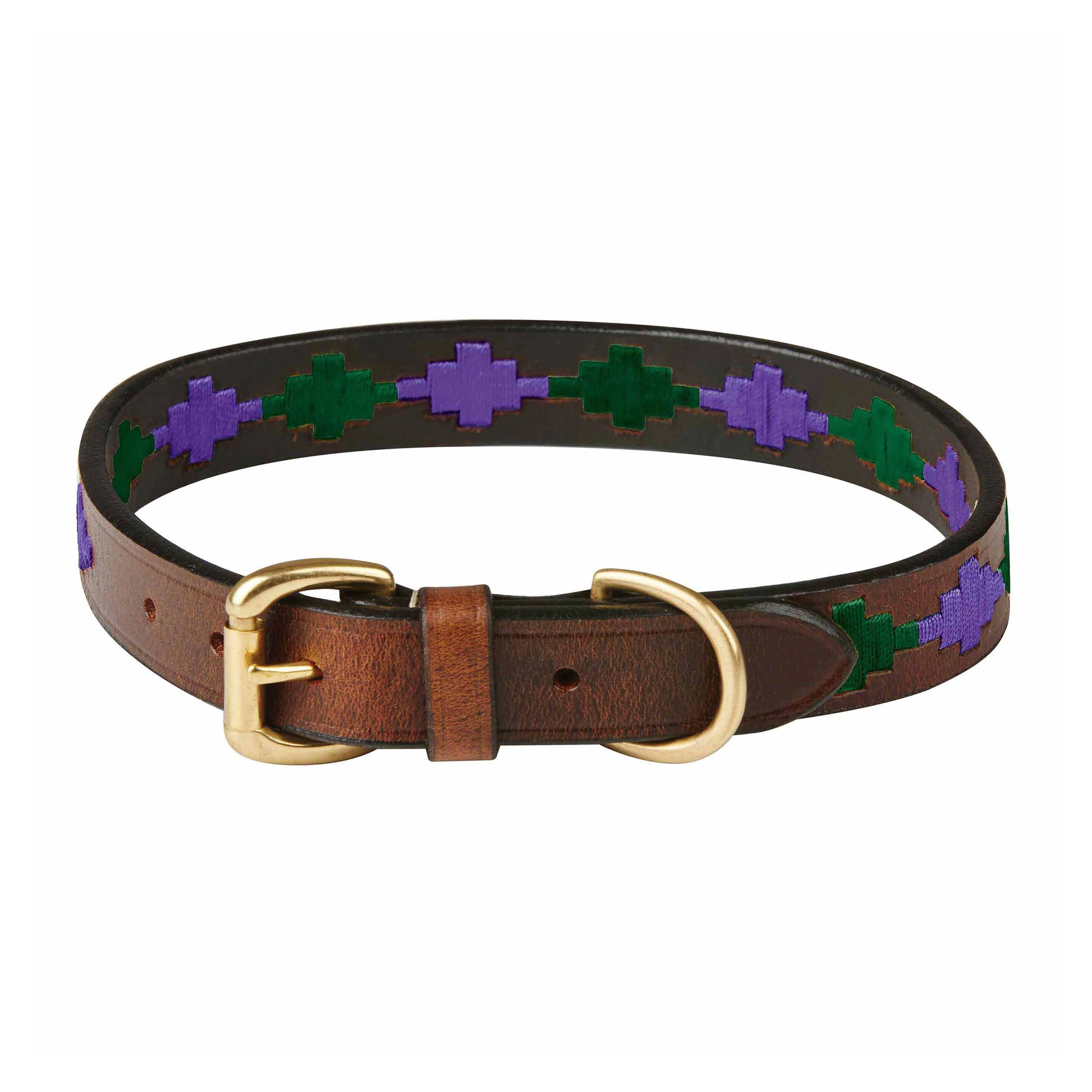 Polo Leather Collar Beaufort Brown/Purple/Teal - Image 3