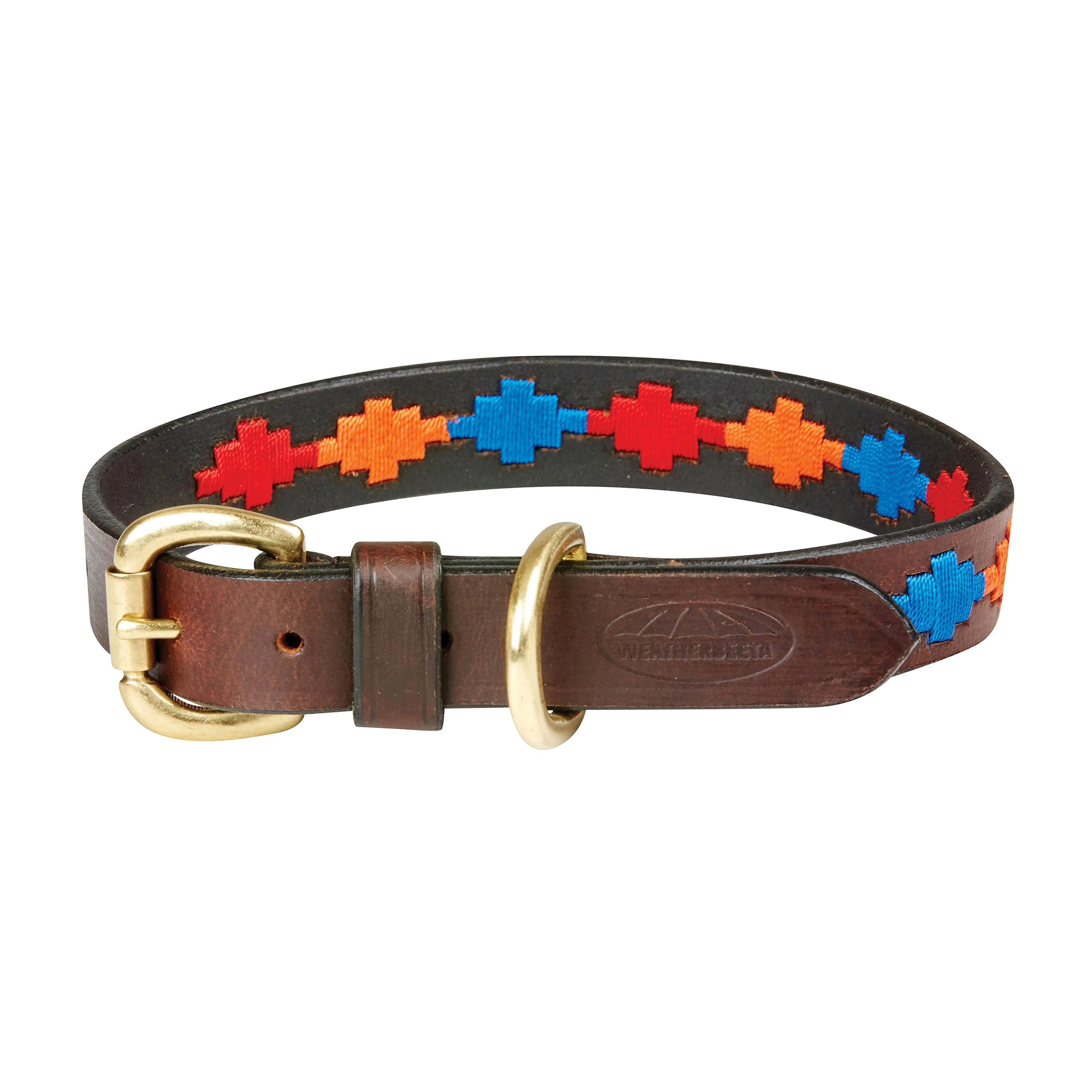 Polo Leather Collar Beaufort Brown/Red/Orange/Blue - Image 2