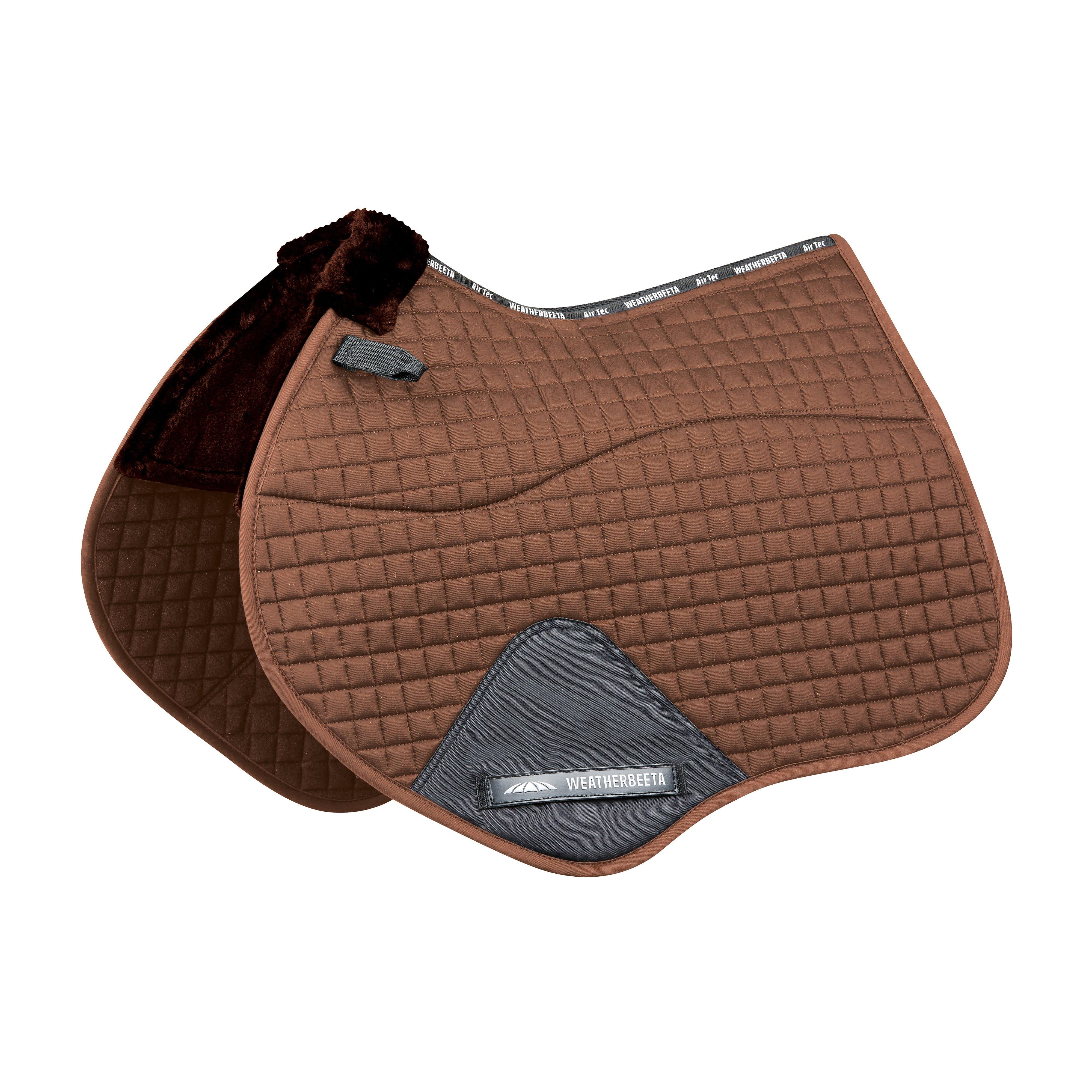 Prime Comfy Fleece Jump Saddle Pad Brown - Image 3