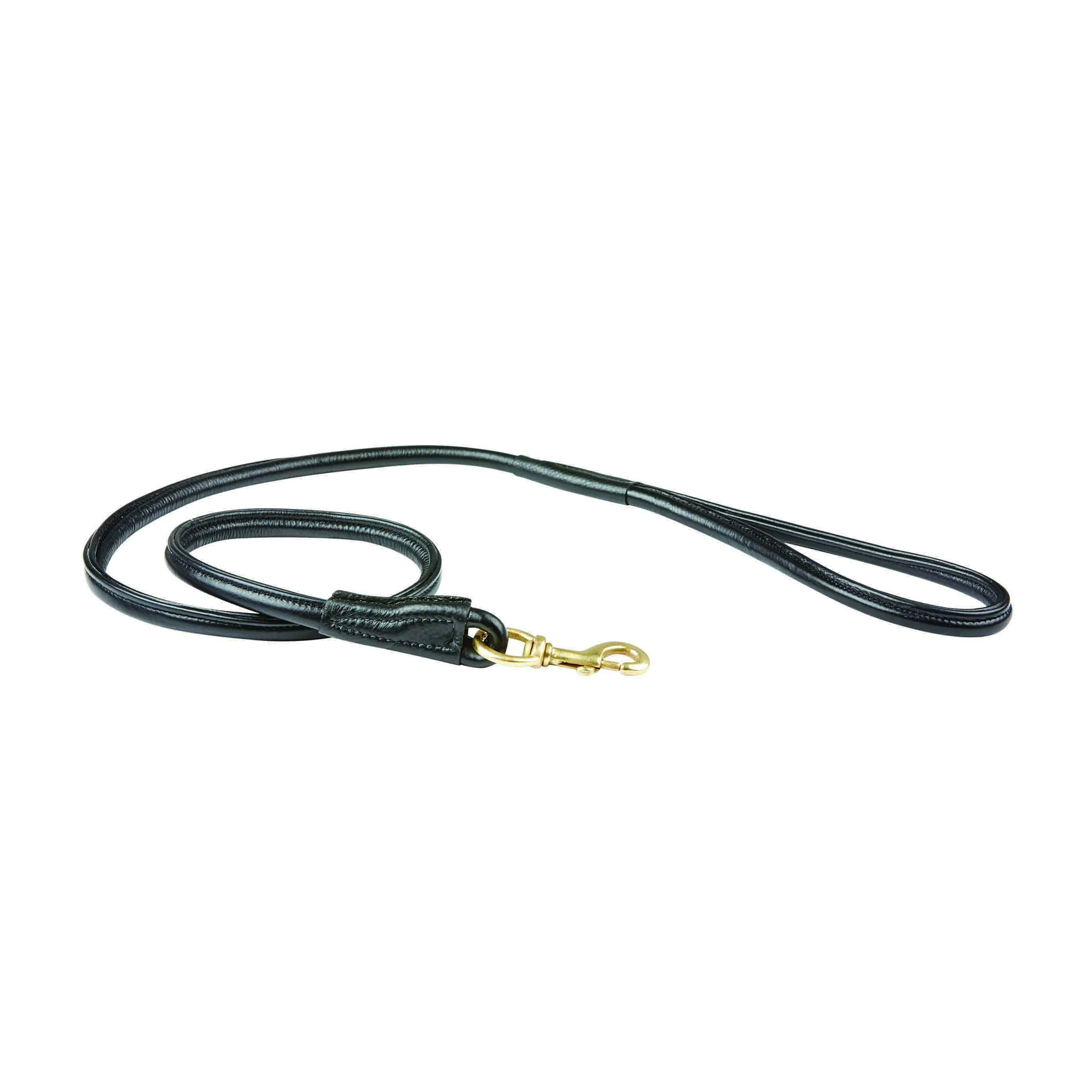 Rolled Leather Lead Black - Image 3