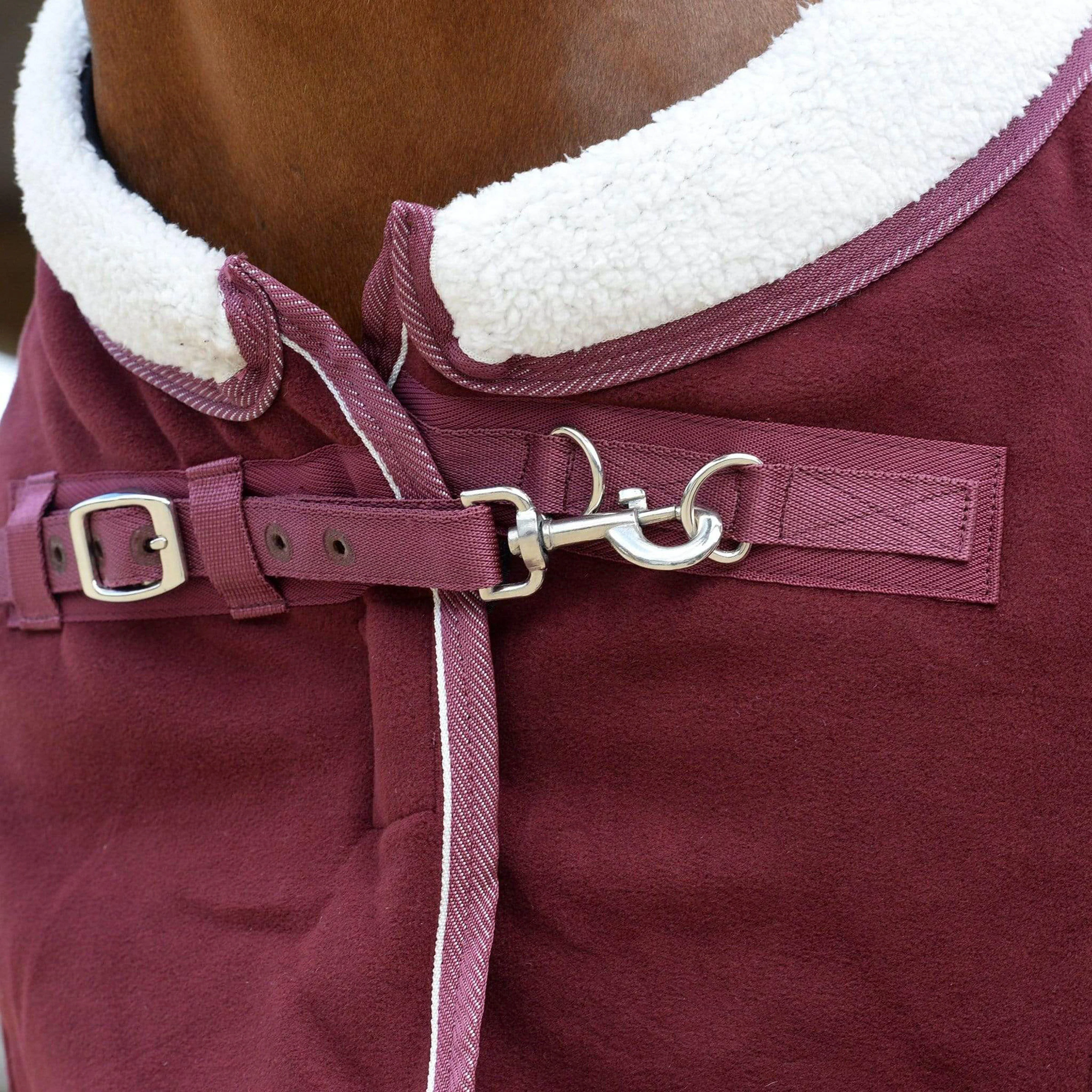 Sherpa Fleece Standard Neck Cooler Maroon/White - Image 2