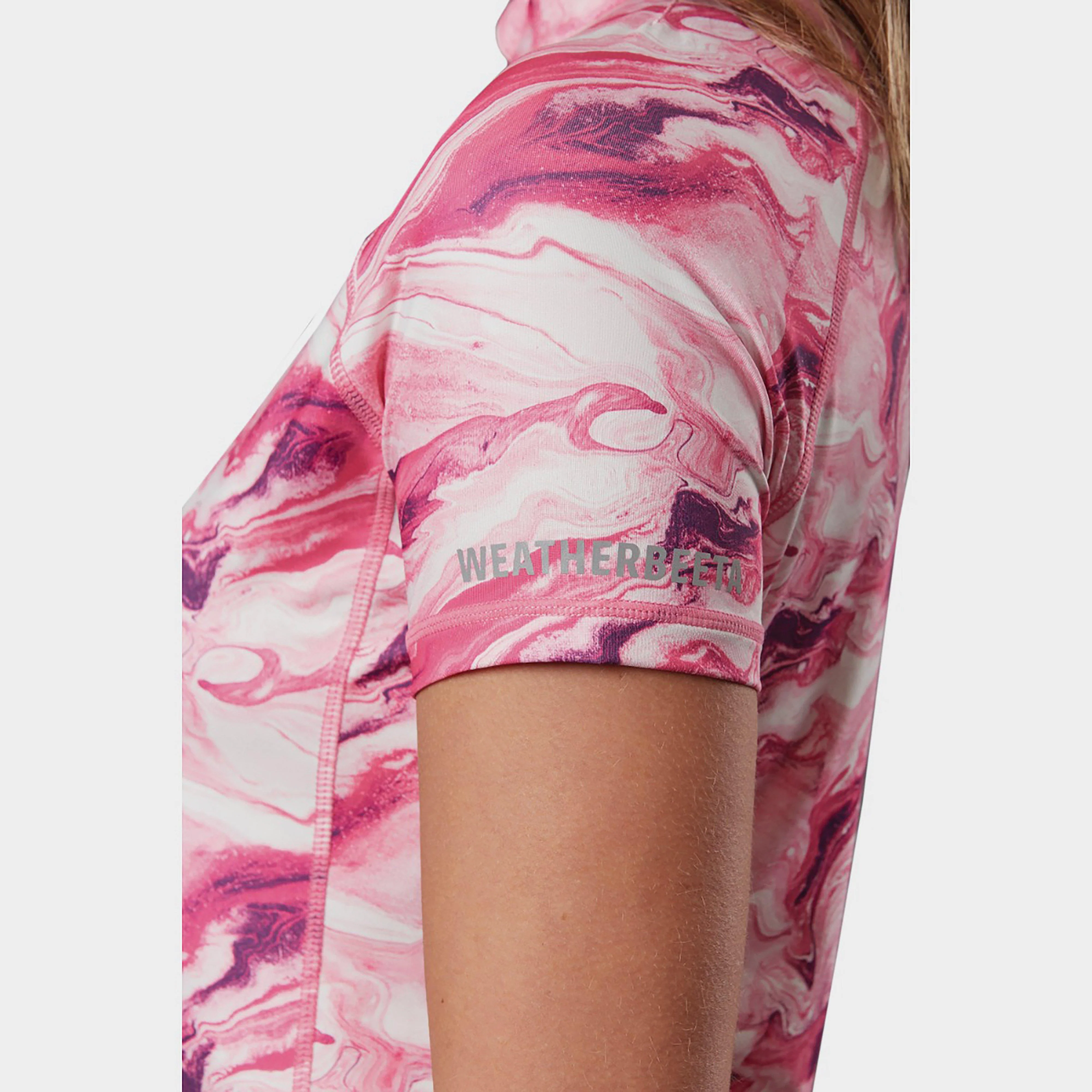 Short Sleeve Ruby Marble Top Pink Swirl Marble - Image 8