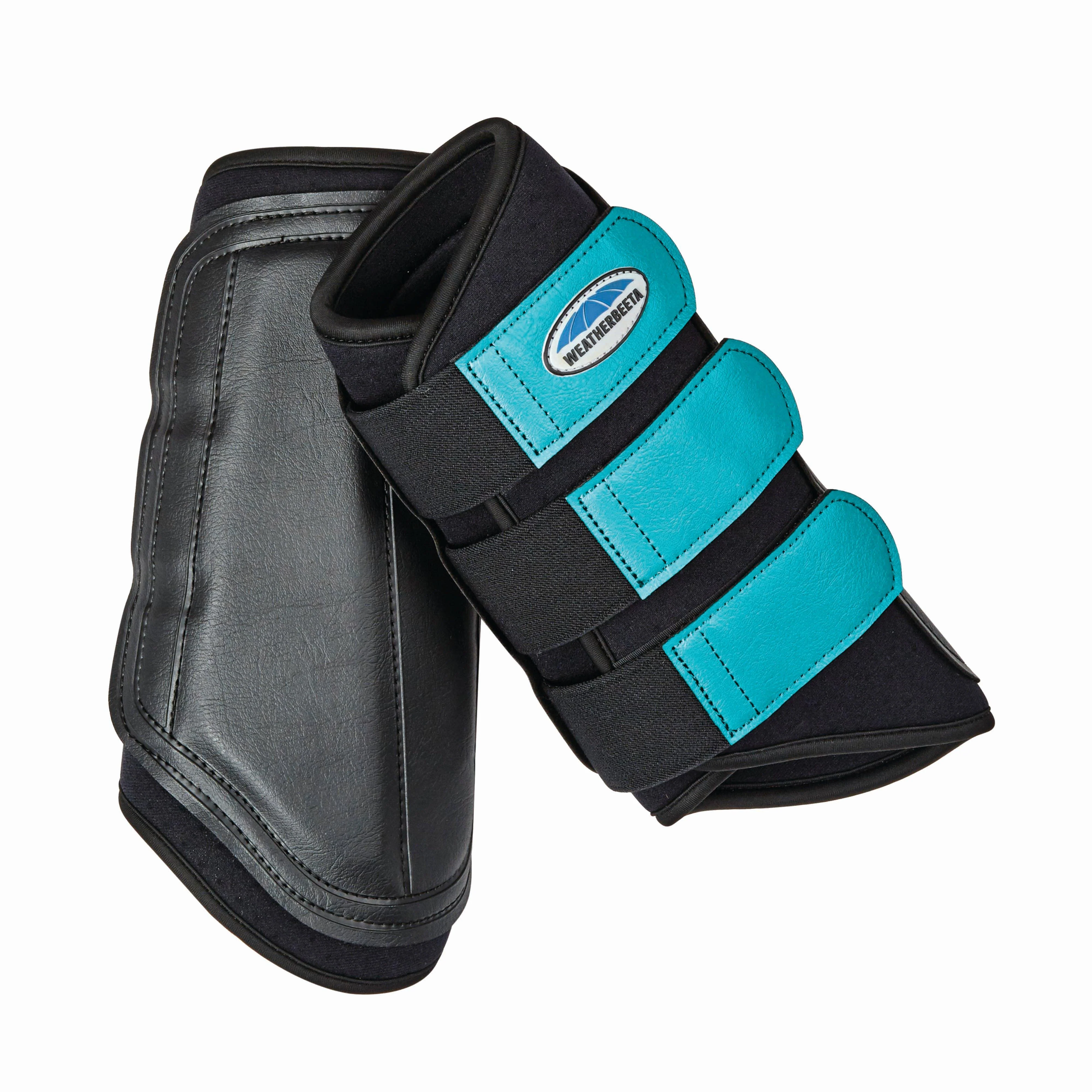 Single Lock Brushing Boots Black/Turquoise - Image 5