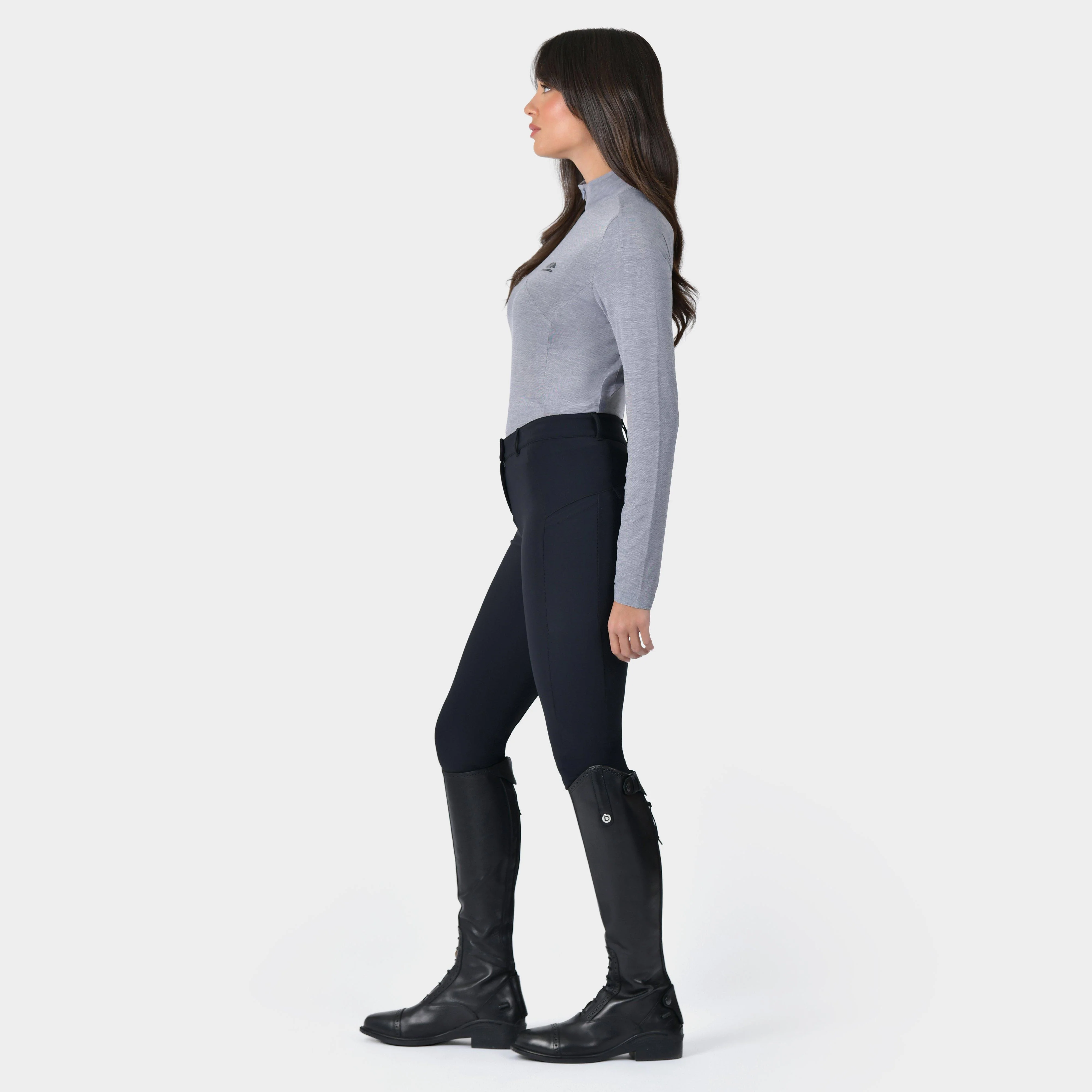 Women’s 37.5 Lightweight Performance Long Sleeve 1/4 Zip Top | Navy/Mauve Wine Marble - Image 2