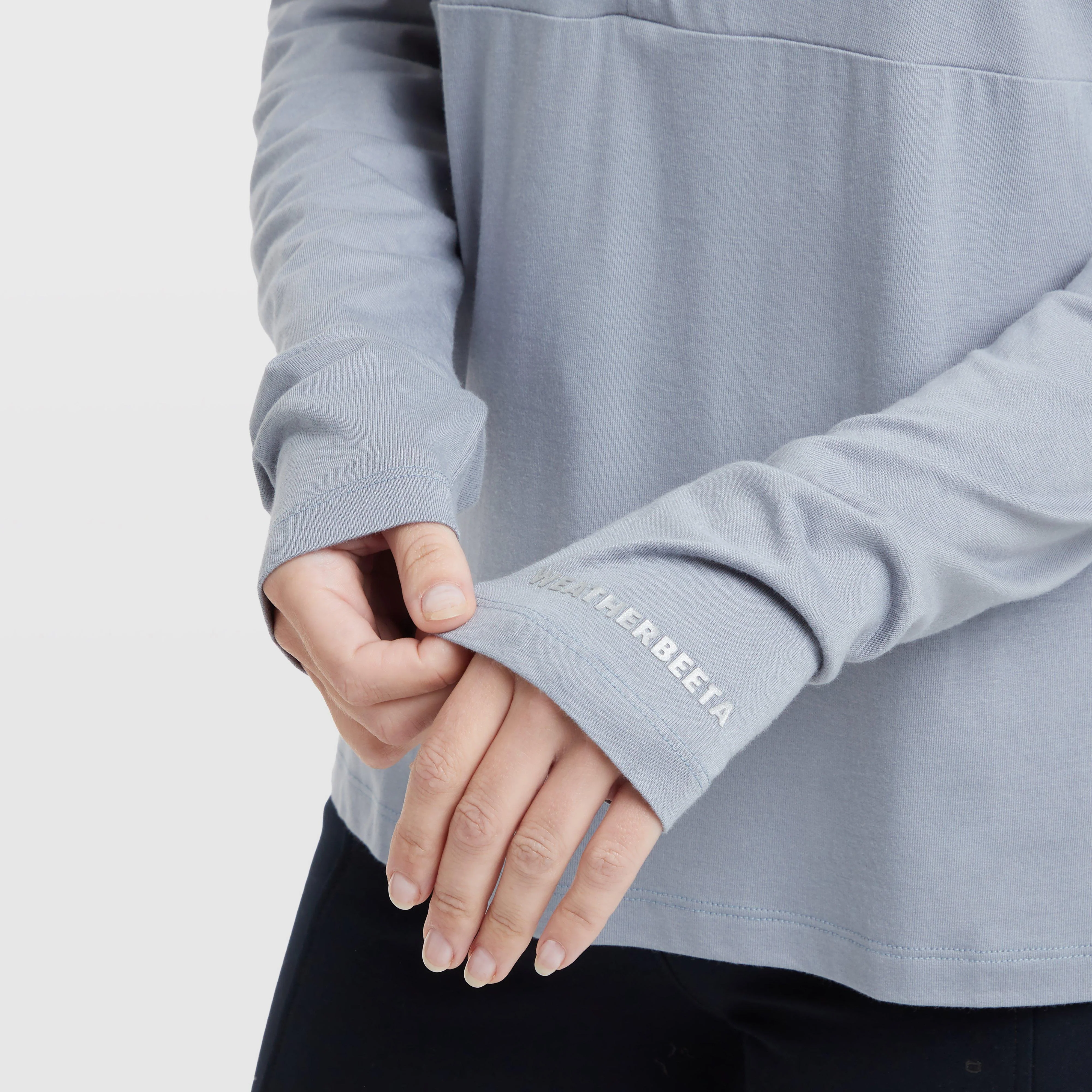Women's Bamboo Long Sleeve Performance Base Layer Blue - Image 5