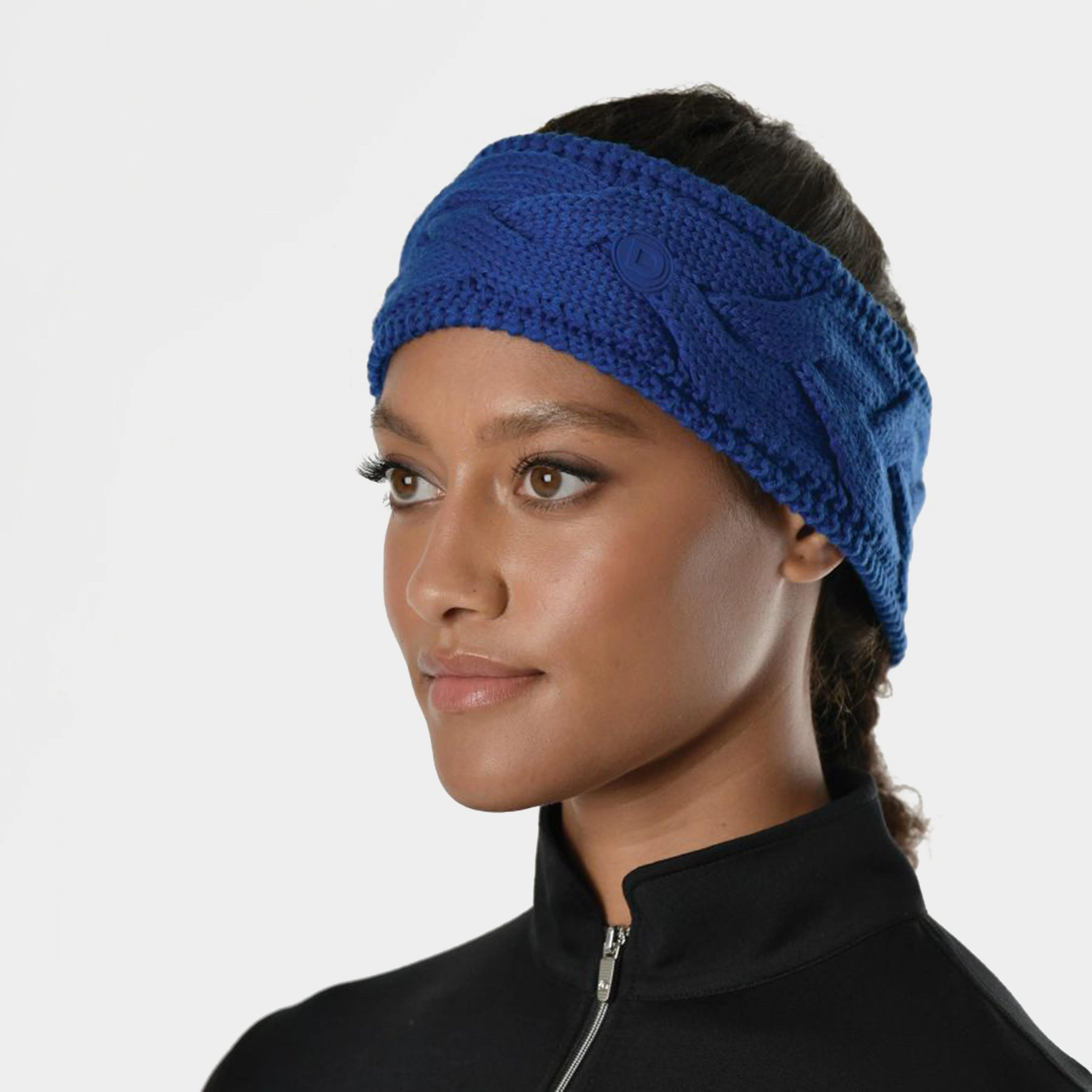Womens Cable Knit Headband Cobalt - Image 2