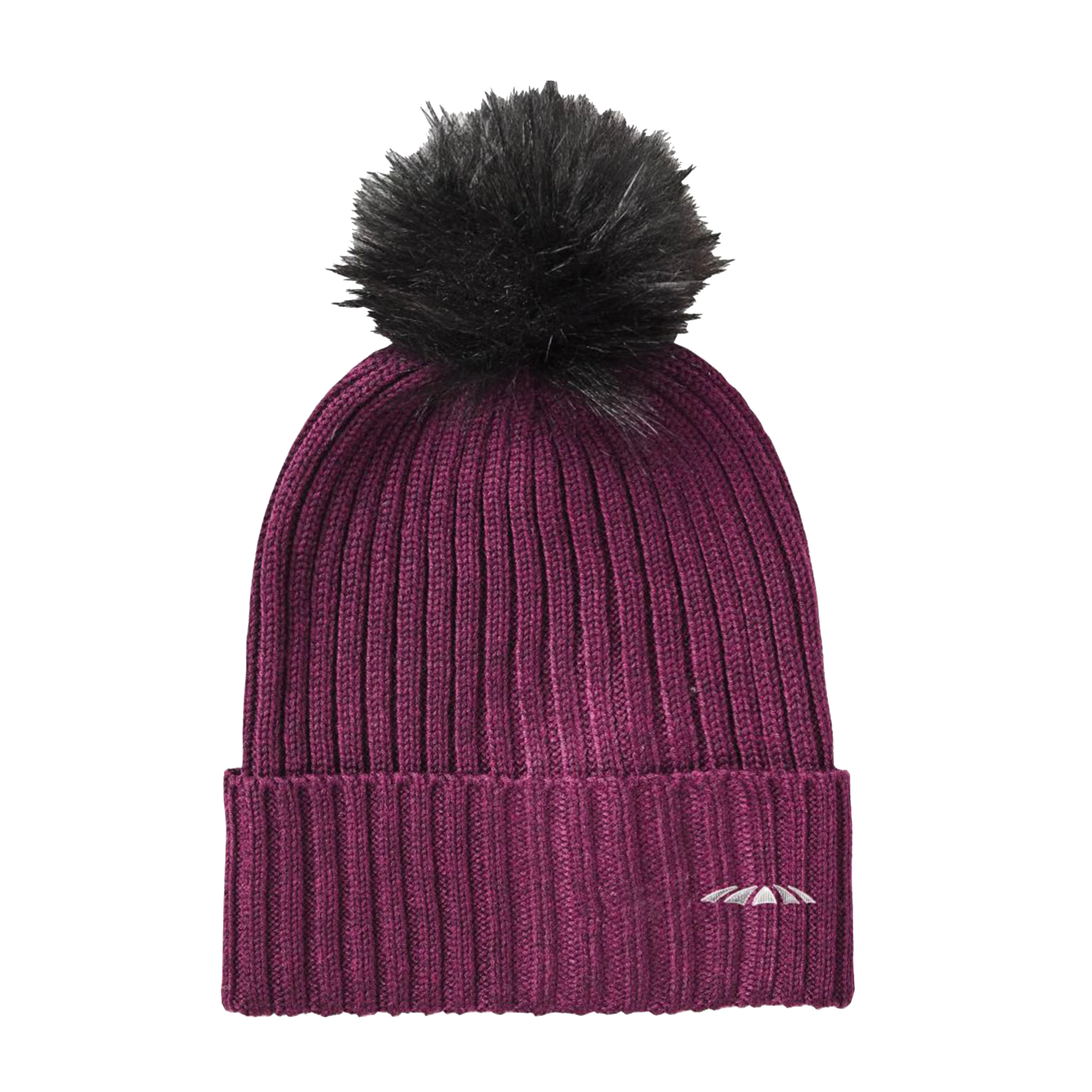 Womens Knit Beanie Mulberry - Image 3