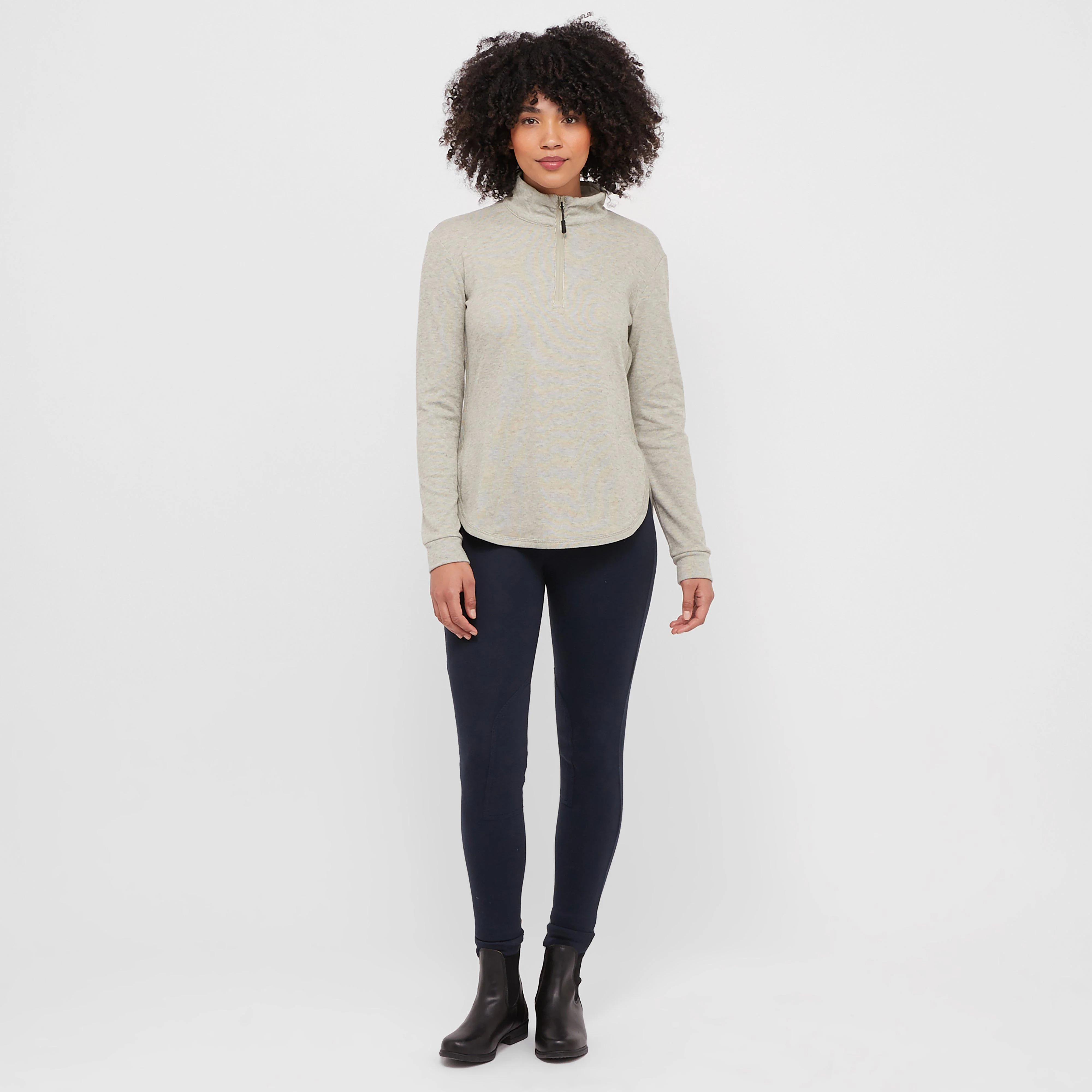 Womens London Long Sleeve Top Dusty Olive - Image 3
