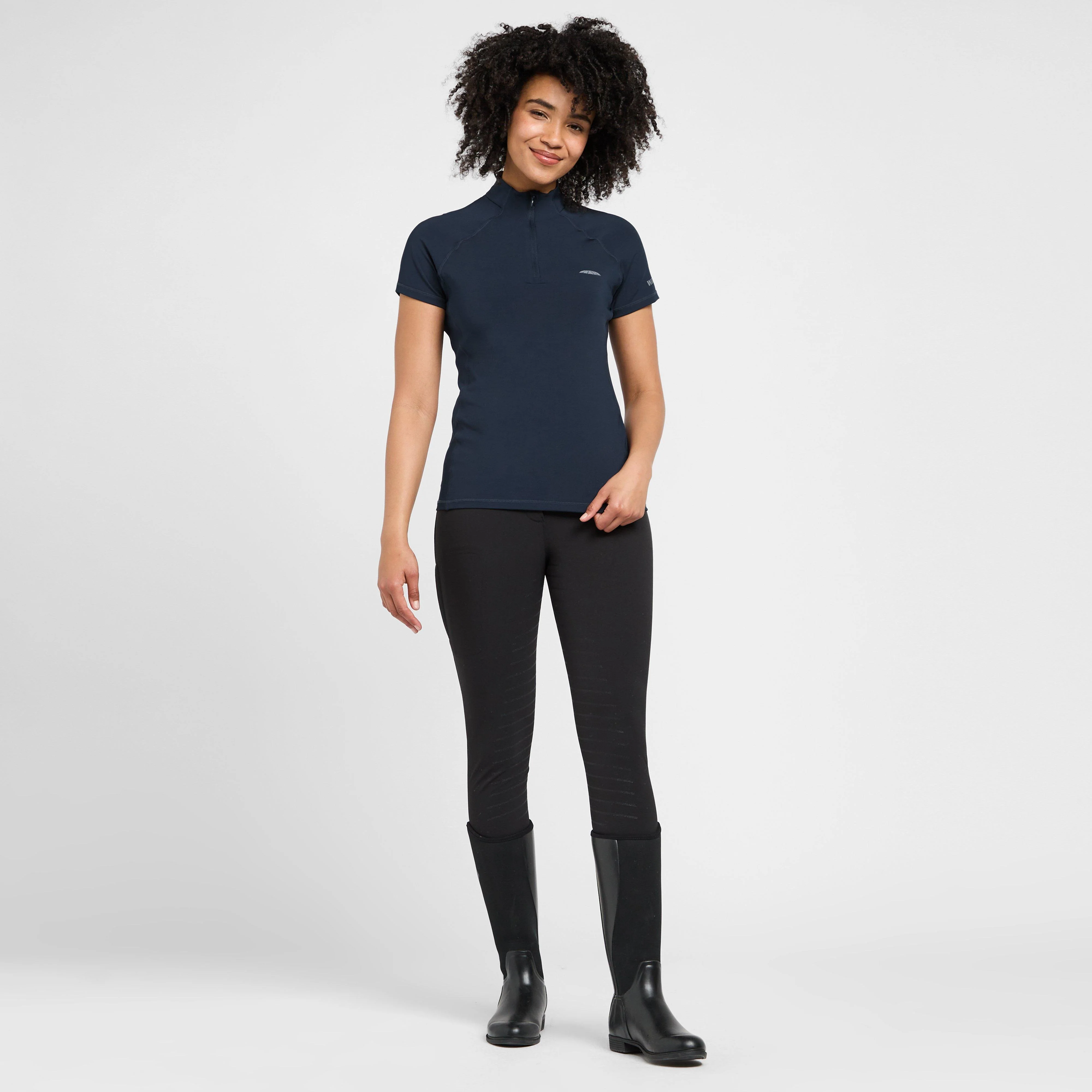 Womens Prime Short Sleeved Top Navy - Image 3