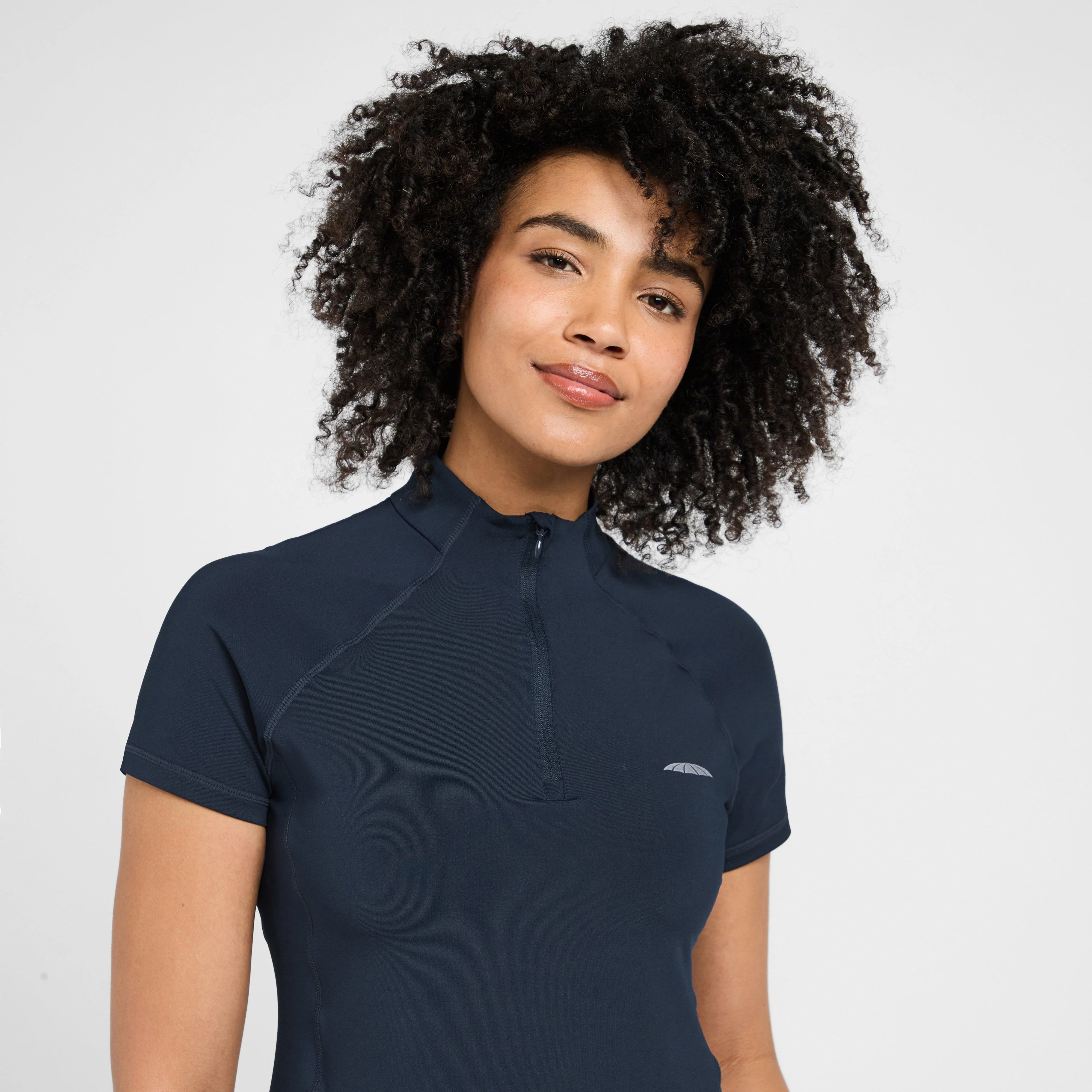 Womens Prime Short Sleeved Top Navy - Image 4