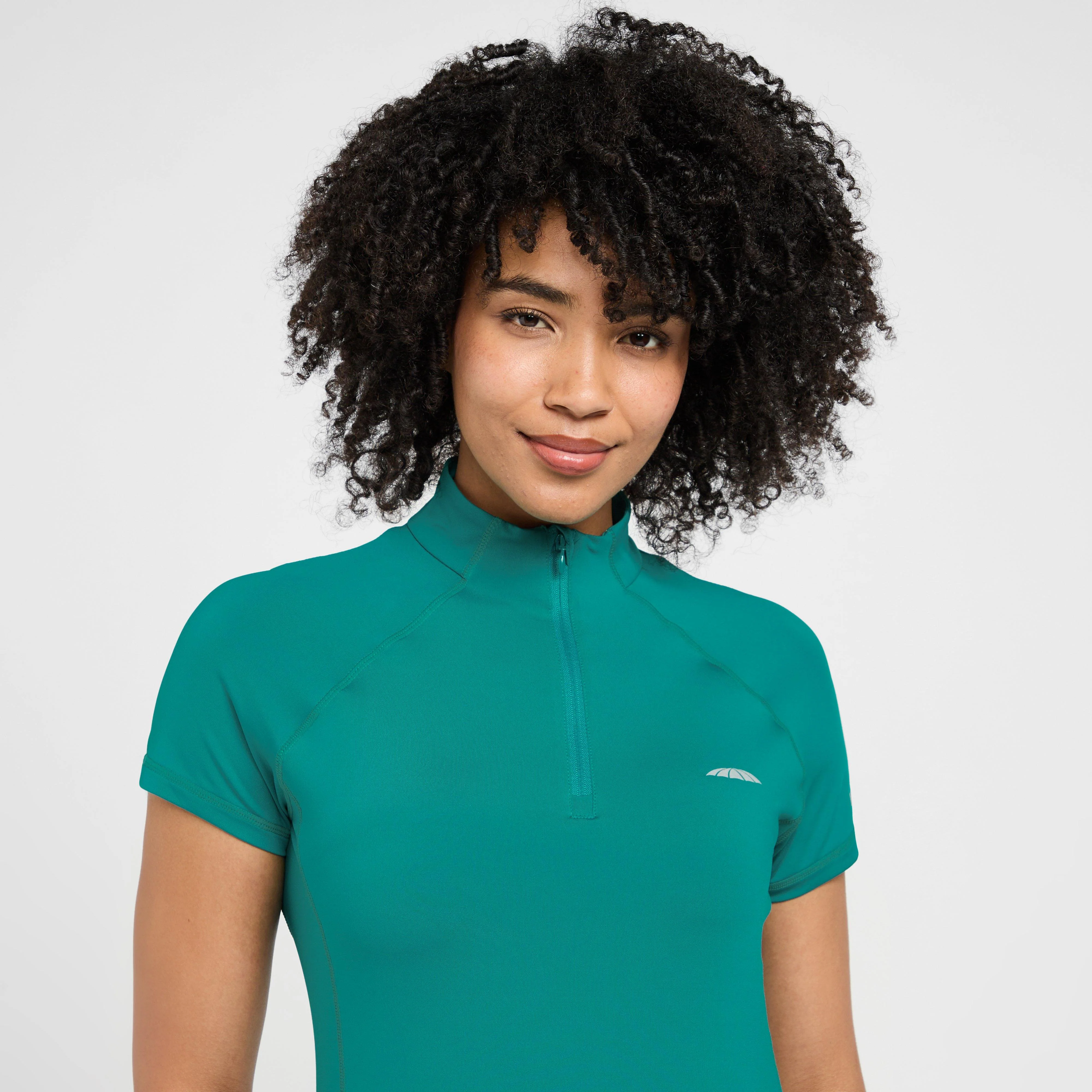 Womens Prime Short Sleeved Top Turquoise - Image 4