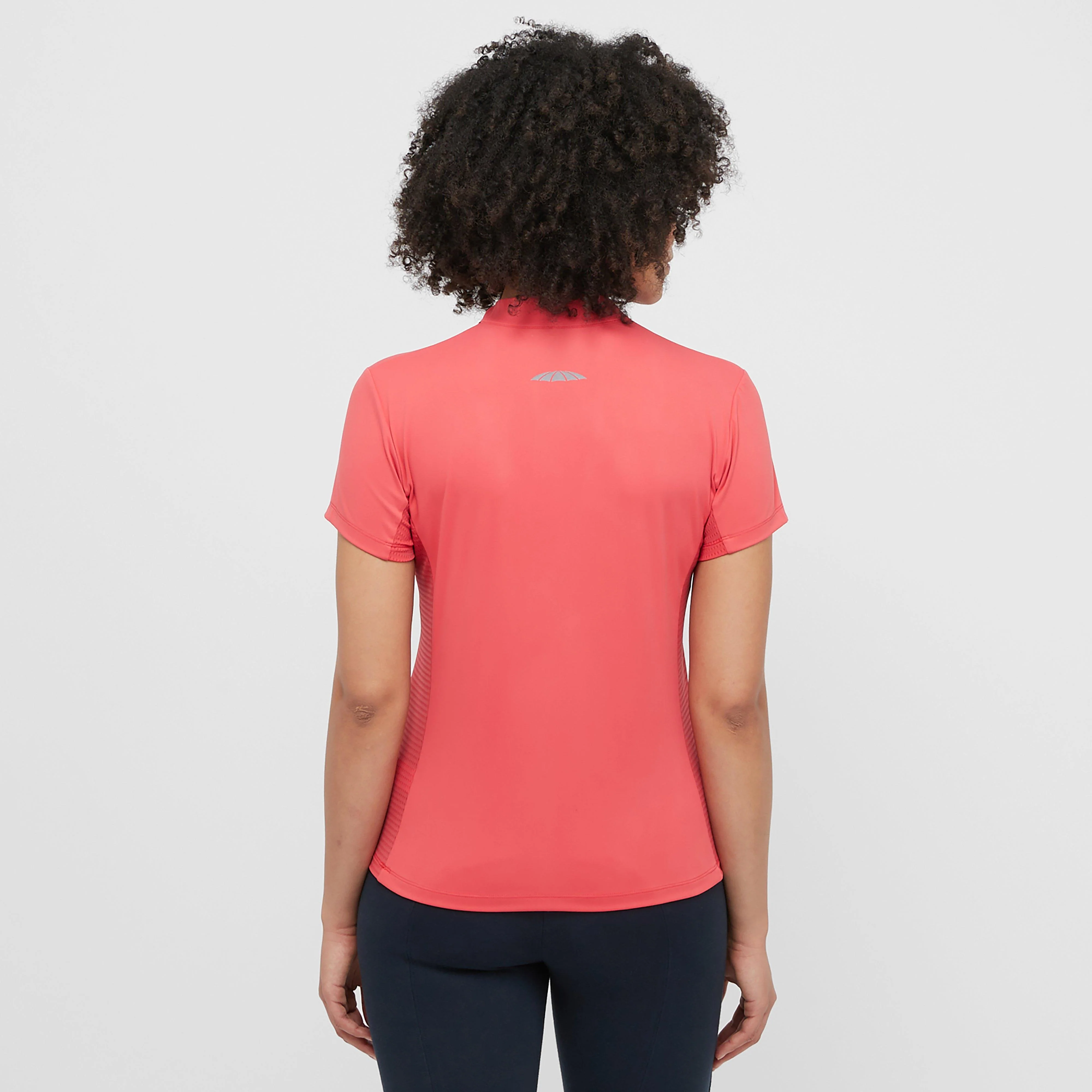 Womens Rome Short Sleeved Riding Top Bittersweet Red - Image 2