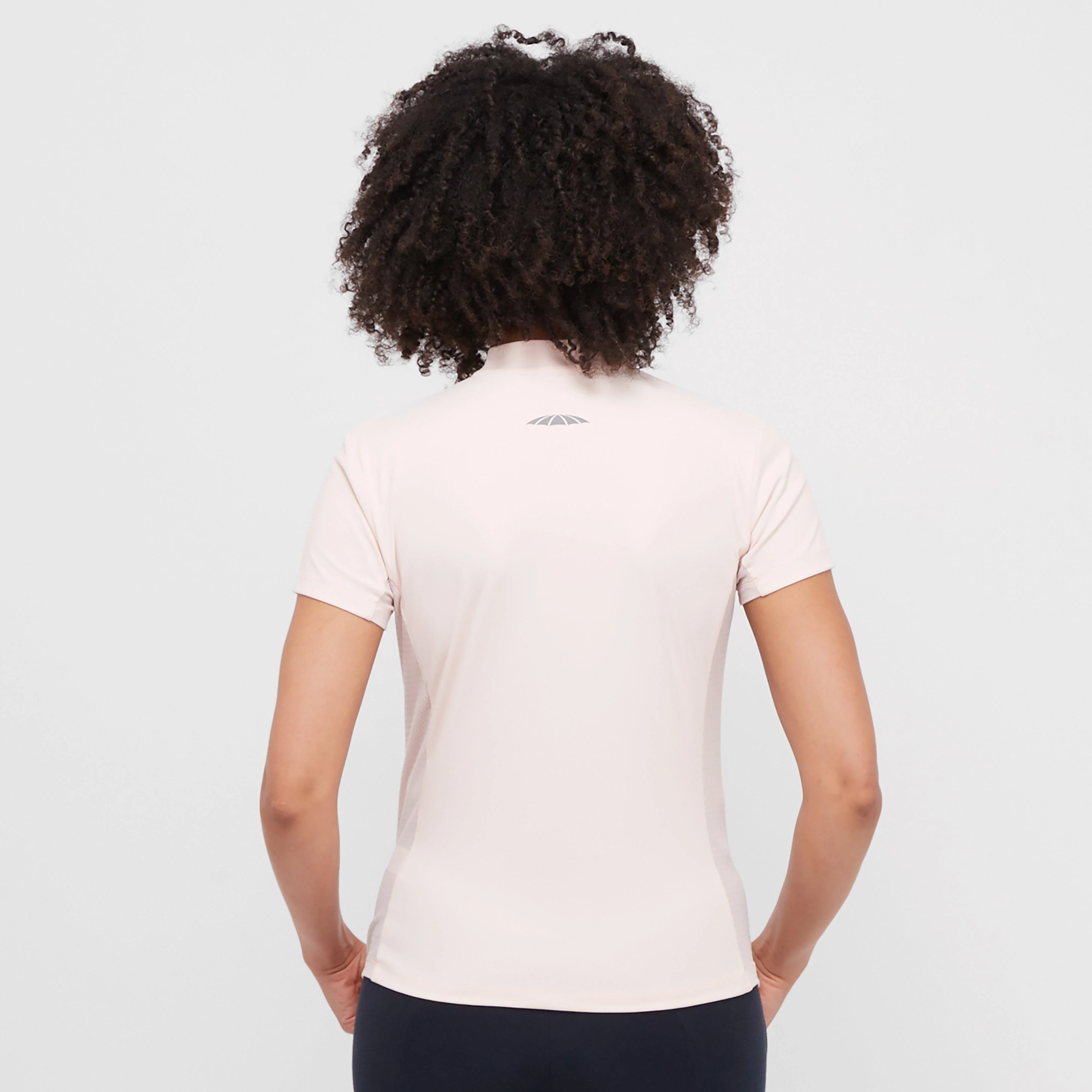 Womens Rome Short Sleeved Riding Top Blush - Image 2