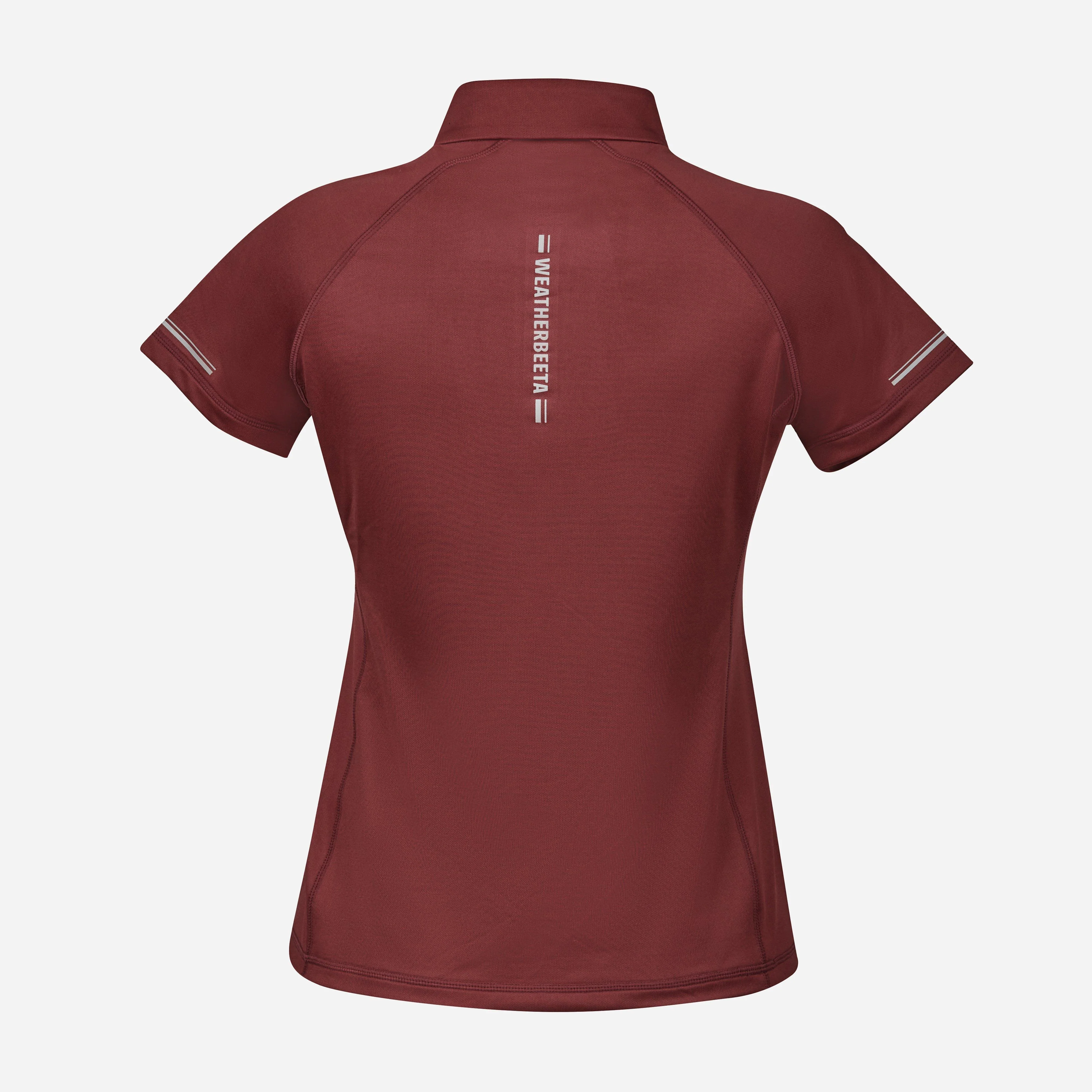 Womens Victoria Premium Short Sleeve Top Maroon - Image 5