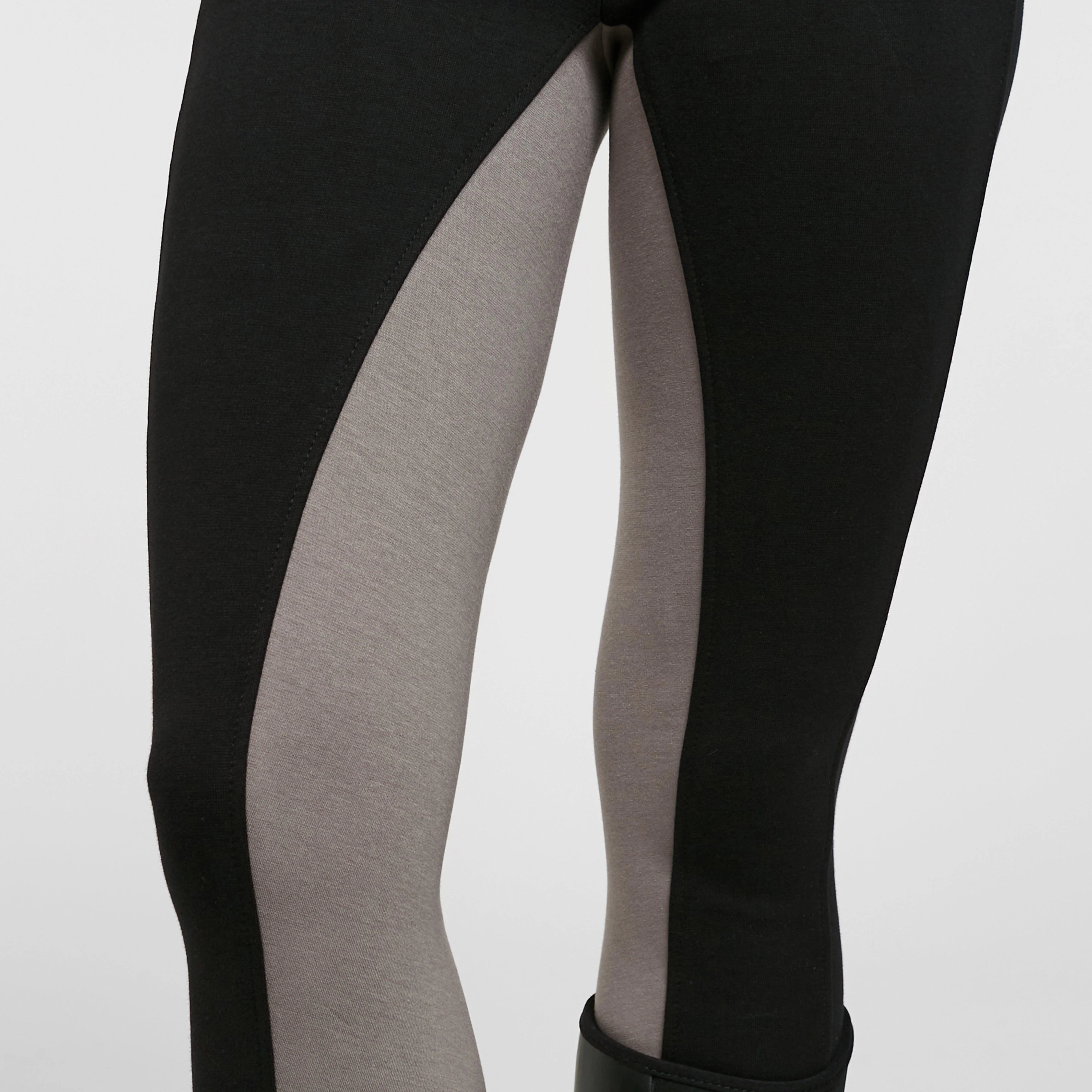 Womens Two Tone Jodhpurs Black/Grey - Image 5