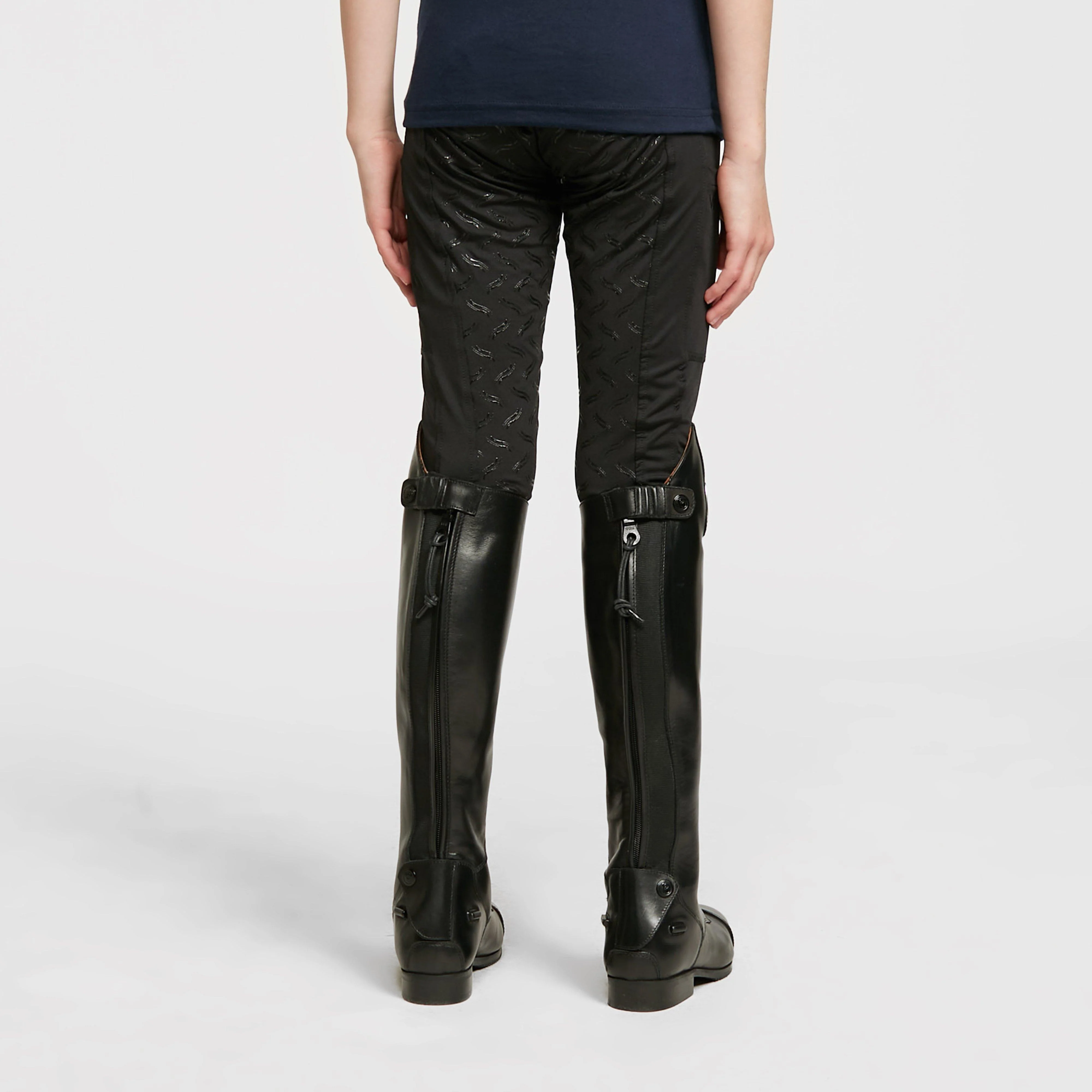 Kids Shore Riding Tights Black - Image 2