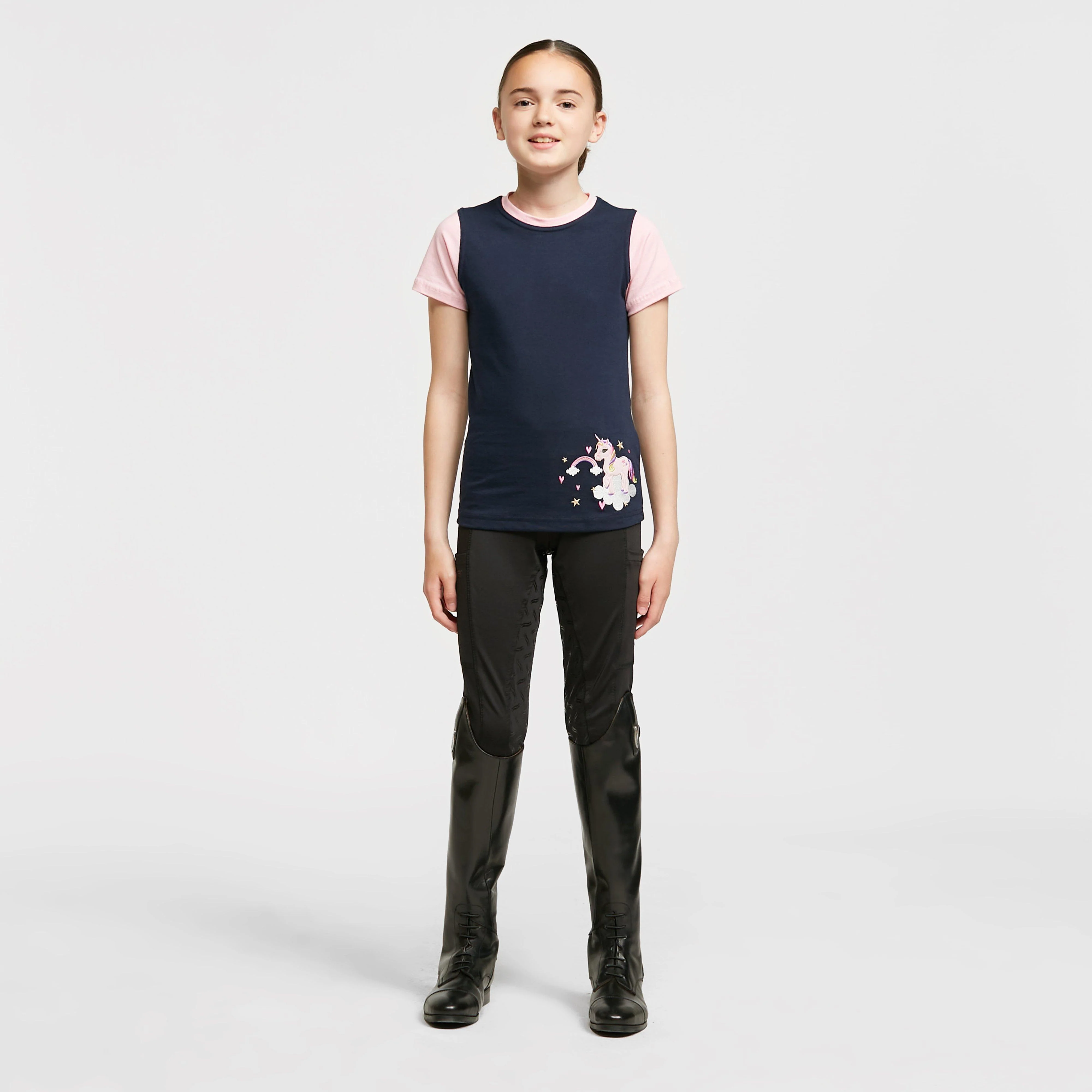 Kids Shore Riding Tights Black - Image 3